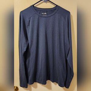 01.ALGO Men’s Performance Long Sleeve Shirt UPF 40 Quick Dry Blue Size L